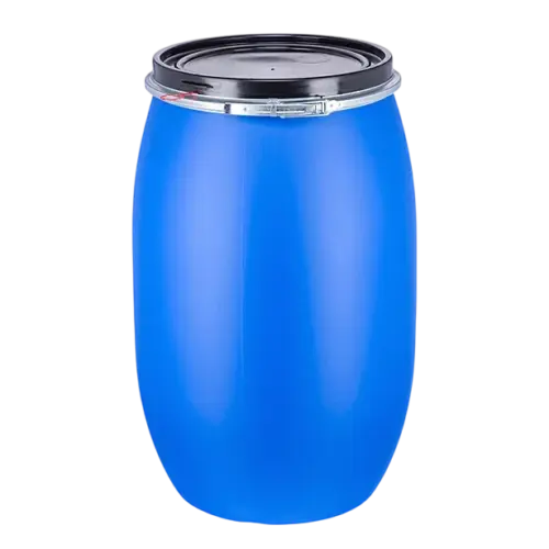 Spannringdeckelfass_120_Liter_UN_Zulassung_Kunststoff_blau_ohne_Griffe